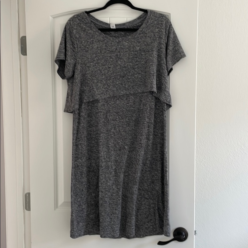 Old navy nursing dress gray linen blend